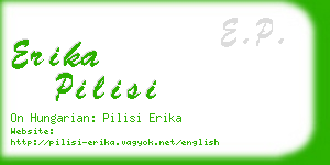 erika pilisi business card